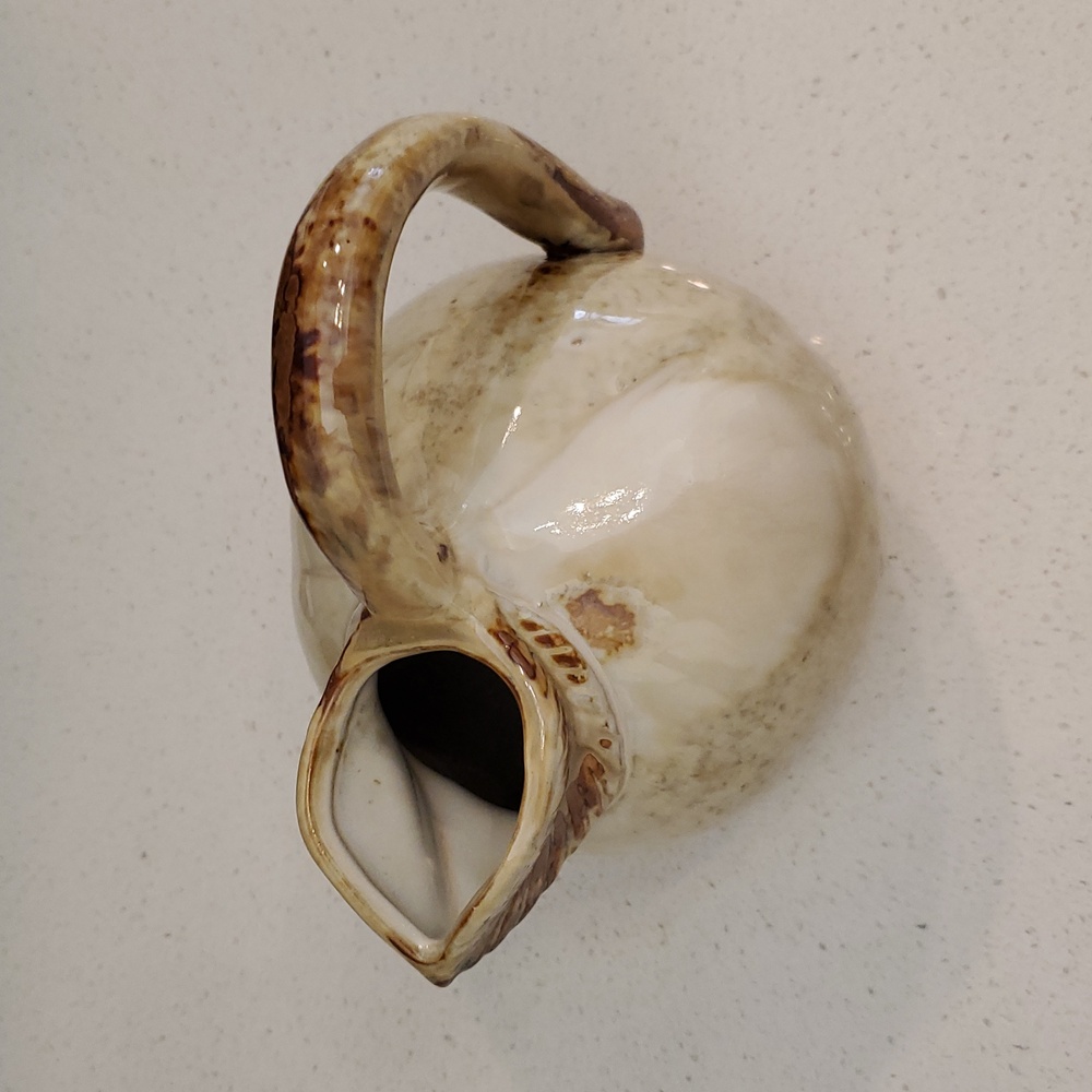 Vintage Studio Ceramic Pottery Leaf Pitcher - Picture 5 of 7